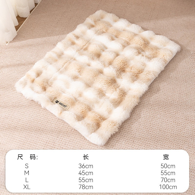 C332台灣現貨 + 預購 * 寵物毛毯 加厚保暖 狗墊 貓墊格子地毯法蘭絨小型犬被子貓用品-規格圖9