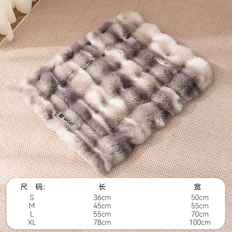 C332台灣現貨 + 預購 * 寵物毛毯 加厚保暖 狗墊 貓墊格子地毯法蘭絨小型犬被子貓用品-規格圖9