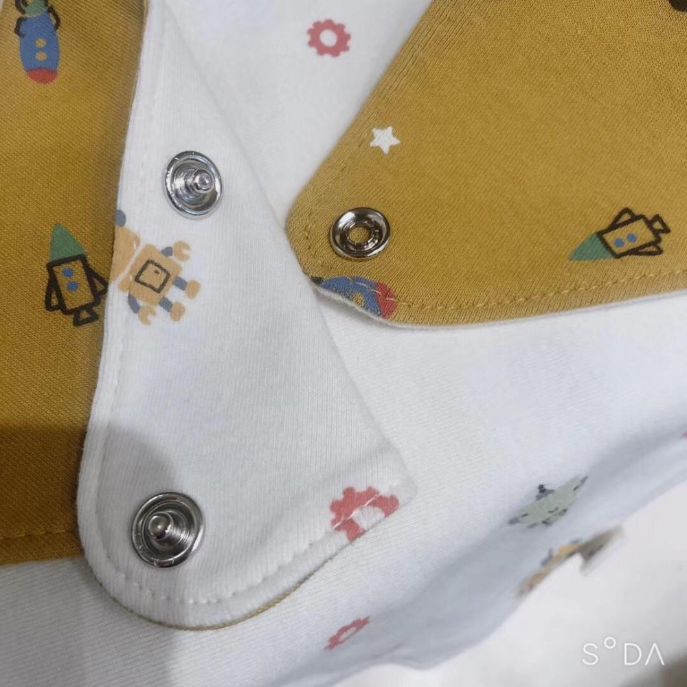 「現貨」韓國100%正韓  嬰兒純棉雙面口水巾-細節圖3