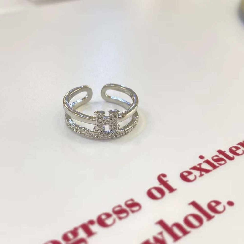 「現貨」韓國100%正韓  新款 H戒指-細節圖3