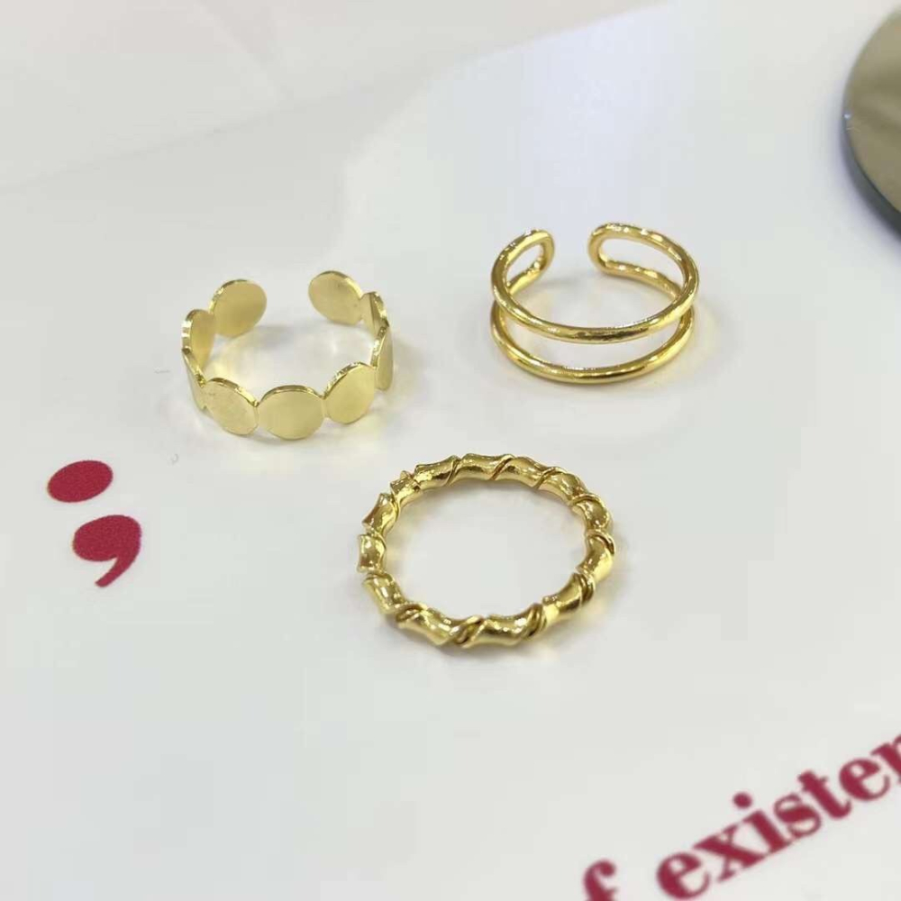 「現貨」韓國100%正韓   新款 珍珠套戒 組合套組-細節圖2