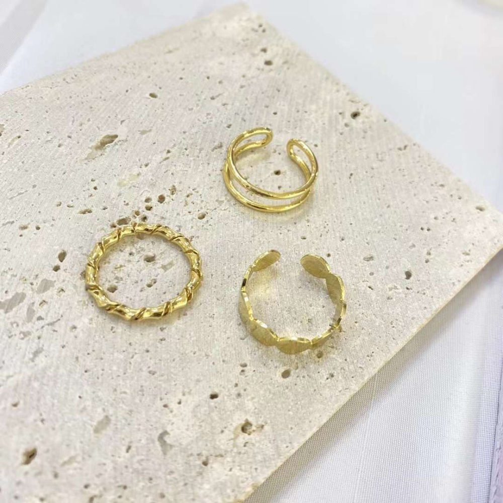 「現貨」韓國100%正韓   新款 珍珠套戒 組合套組-細節圖3