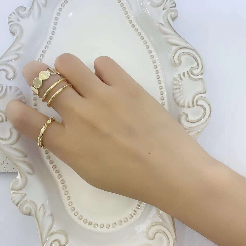 「現貨」韓國100%正韓   新款 珍珠套戒 組合套組-細節圖4