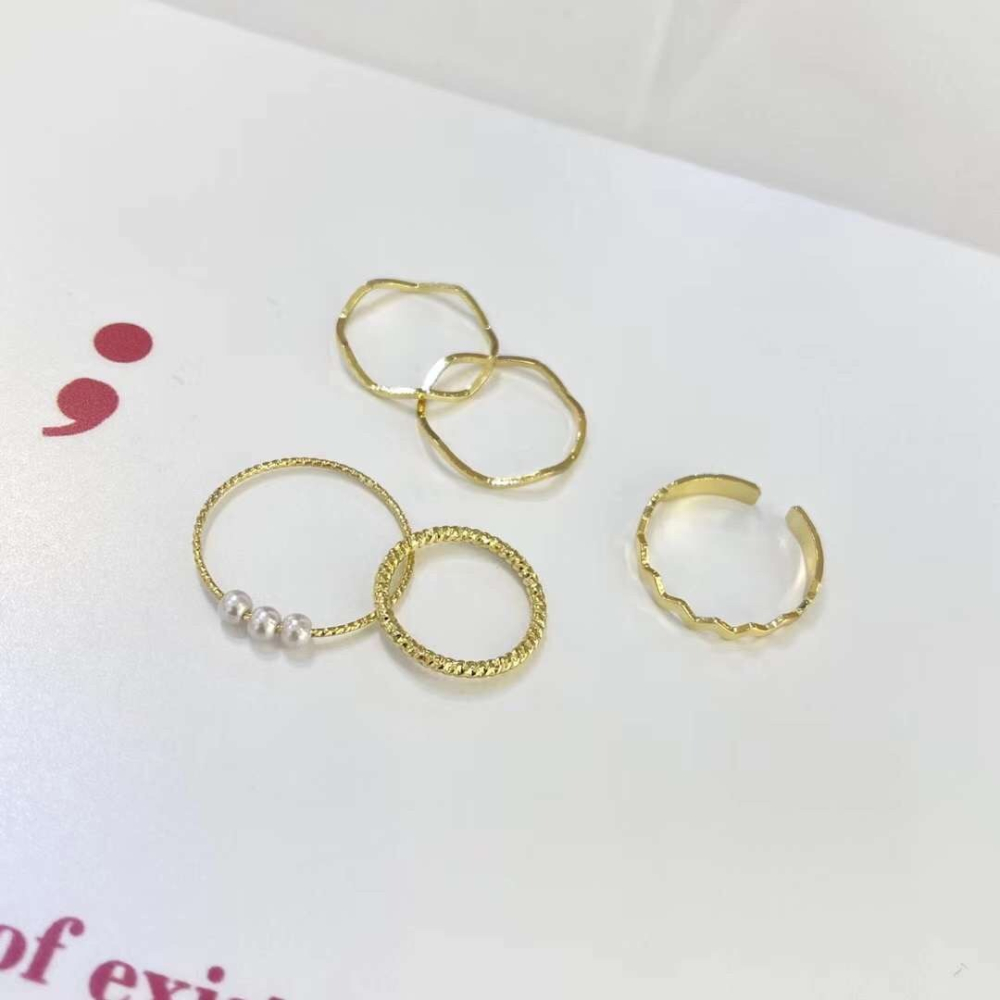 「現貨」韓國100%正韓  壓克力戒指組合-細節圖2