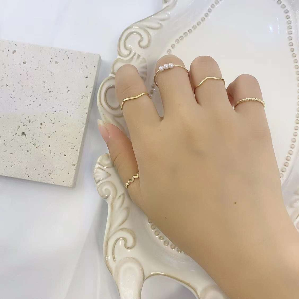 「現貨」韓國100%正韓  壓克力戒指組合-細節圖3