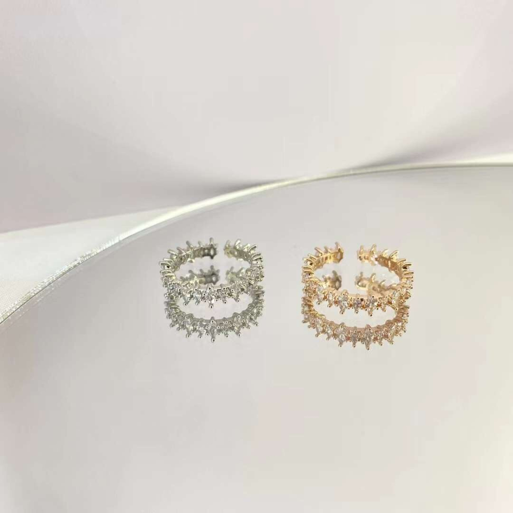 「現貨」韓國100%正韓  爆款滿鑽戒指-細節圖3