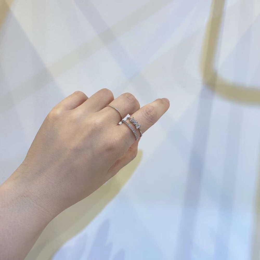 「現貨」韓國100%正韓  六個套戒組 新款 蝴蝶結鑽 戒指-細節圖3