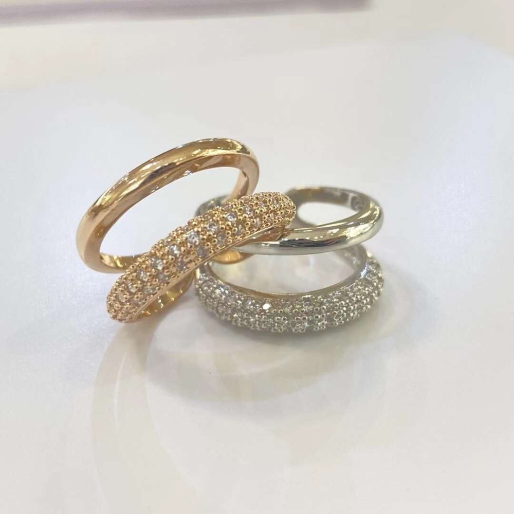 「現貨」韓國100%正韓  飾品 滿鑽戒指-細節圖3