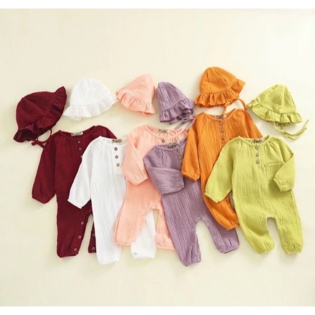 「現貨」嬰幼兒 新生寶寶連身包屁衣 - 附帽子-細節圖3