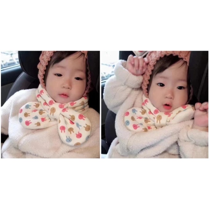 「現貨」韓國100%正韓  純棉兒童圍巾【現貨只剩款式49】-細節圖3