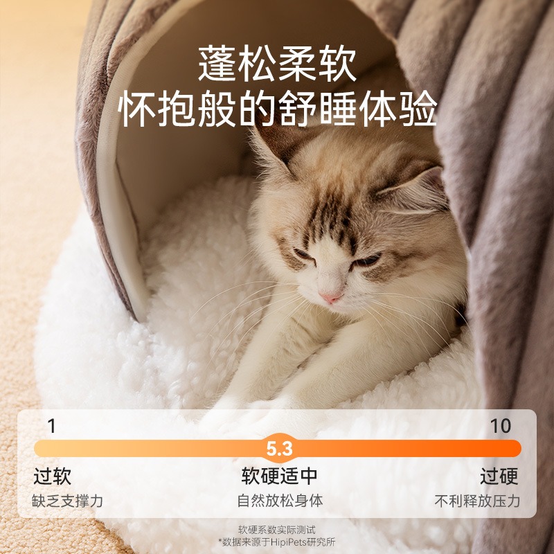 預購 / 秋冬新款全封閉式保暖貓咪狗狗雪屋寵物床-細節圖2