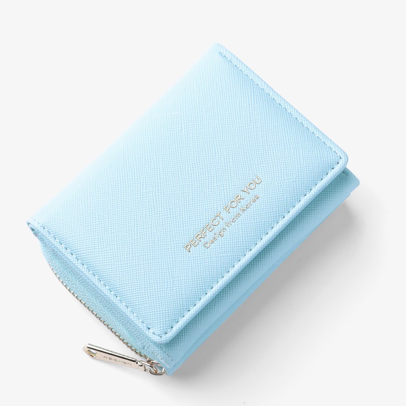 預購 / 時尚皮夾女短版十字紋錢夾高級感零皮夾大容量 / C82-細節圖10