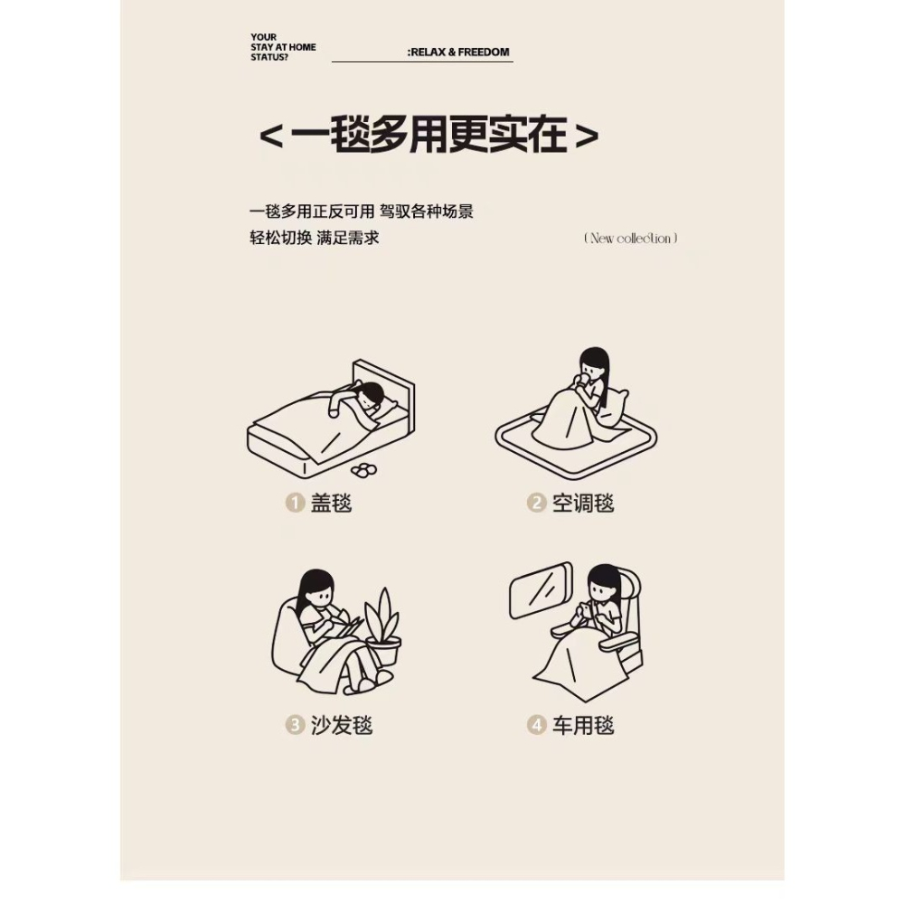 預購款C83 / A類牛奶絨毛毯ins秋冬加厚保暖床單法萊絨辦公室午睡毯雙面絨-細節圖4
