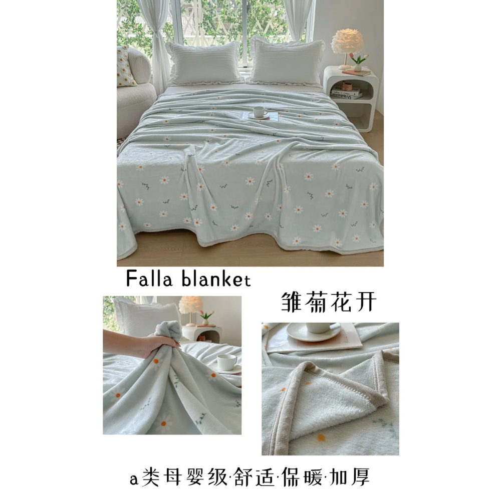 預購款C83 / A類牛奶絨毛毯ins秋冬加厚保暖床單法萊絨辦公室午睡毯雙面絨-細節圖10