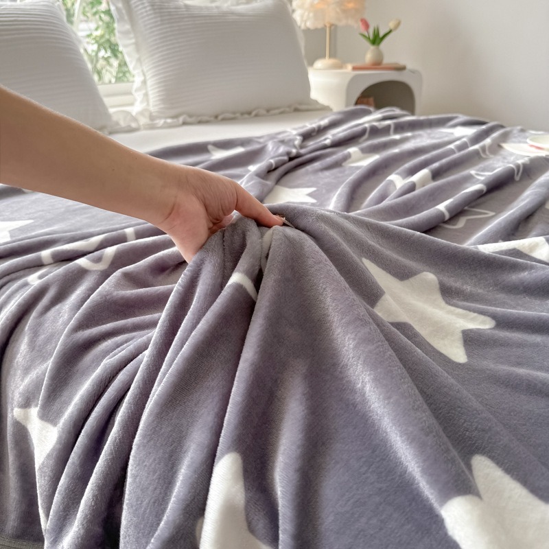 預購款C83 / A類牛奶絨毛毯ins秋冬加厚保暖床單法萊絨辦公室午睡毯雙面絨-規格圖11