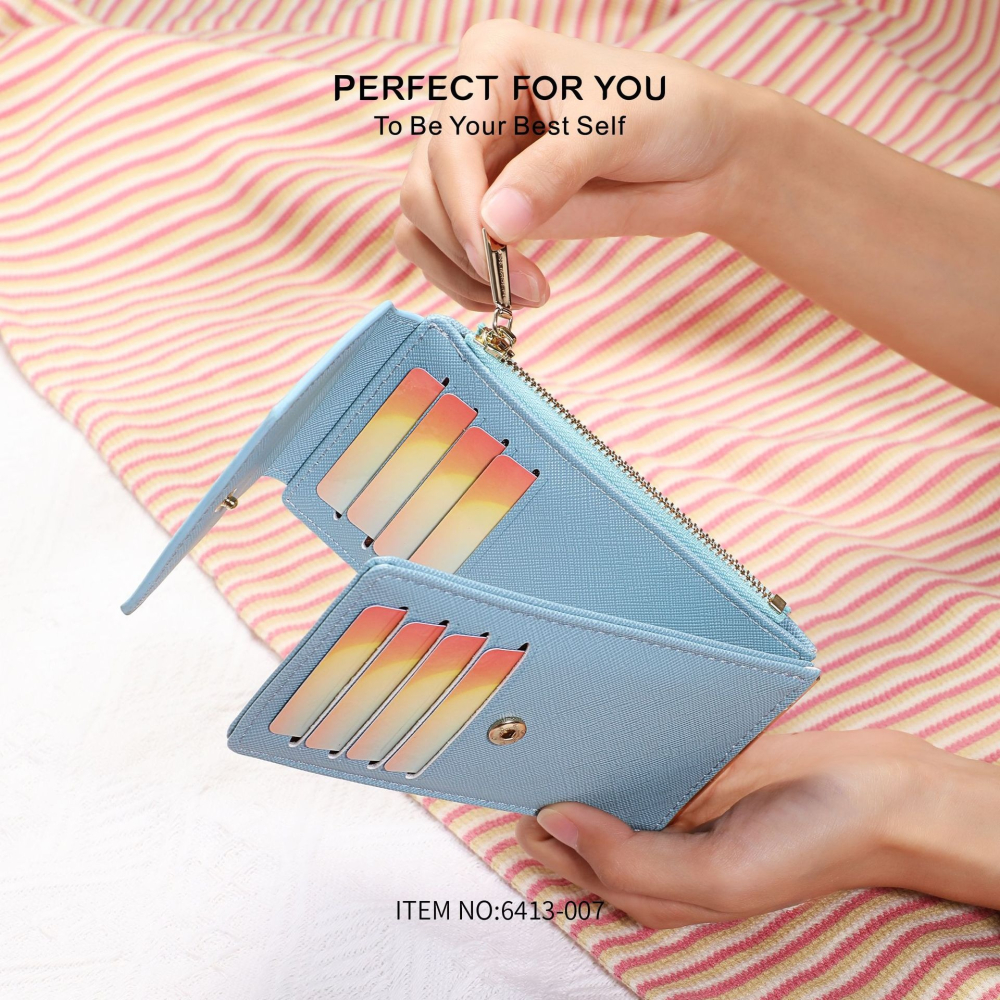 預購款C118 / 一體多功能折疊卡包門禁卡套多卡位薄款證件包-細節圖4