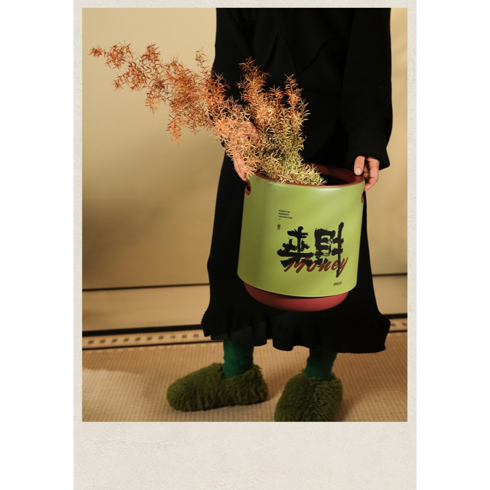 預購款C124 / 2025年新垃圾桶客廳臥室12L大容量高顏值輕奢雙手可提創意收納桶-細節圖4