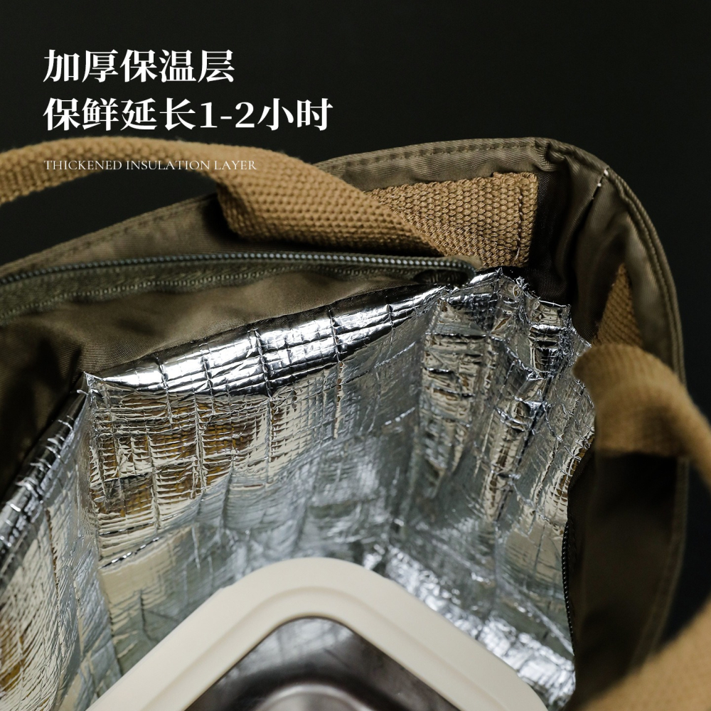 預購款C125 / 2025年新保溫便當包手拎大容量高顏值上班族便攜手提包學生便當袋-細節圖10
