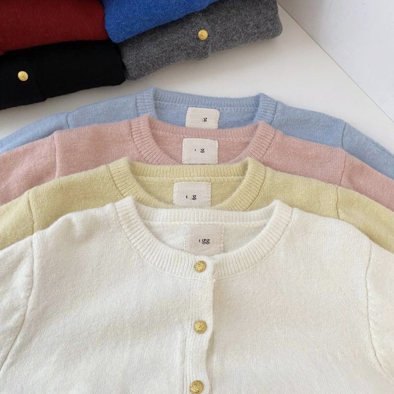 預購款C135 / 韓國單eg家！ 2025秋季溫柔百搭顯瘦小金扣開襟衫休閒長袖針織衫-細節圖6