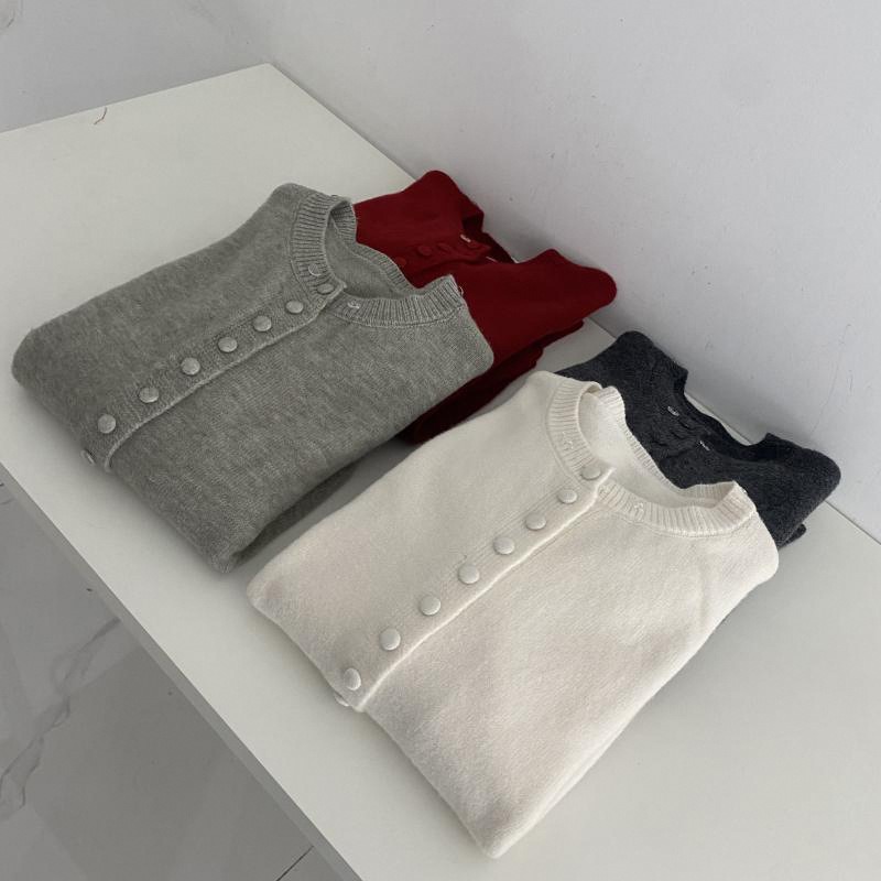 預購款C138 / 2025秋冬可拆式豹紋毛領顯瘦氣質針織開襟衫-細節圖5