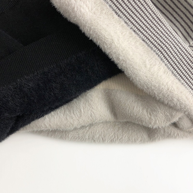 預購款C144 / 內加一體親膚絨~秋冬韓版兒童半高領毛衣黑洋氣男女寶針織打底衫-細節圖9