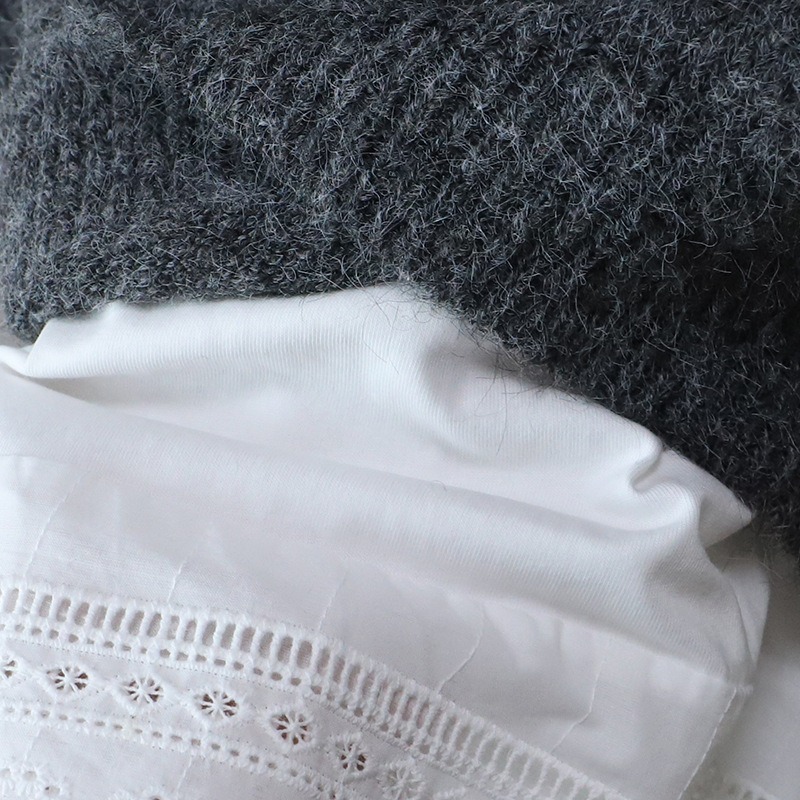 預購款C160/早春新韓版時尚休閒兩件套拼接打底T卹+針織馬甲女-細節圖6