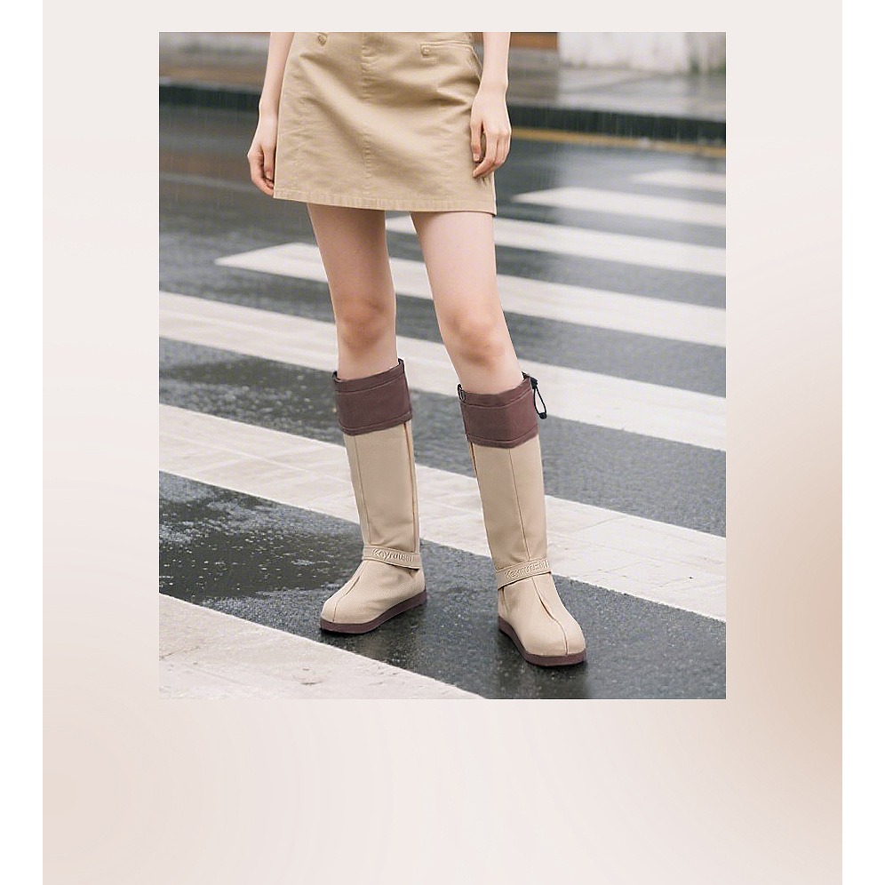 預購款C173/騎車耐磨加厚高筒防沙雨鞋套pvc騎行學生登山腳套防水男女一次性-細節圖6