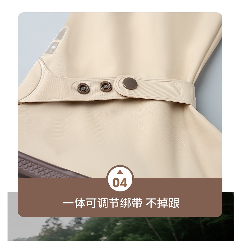 預購款C173/騎車耐磨加厚高筒防沙雨鞋套pvc騎行學生登山腳套防水男女一次性-細節圖8