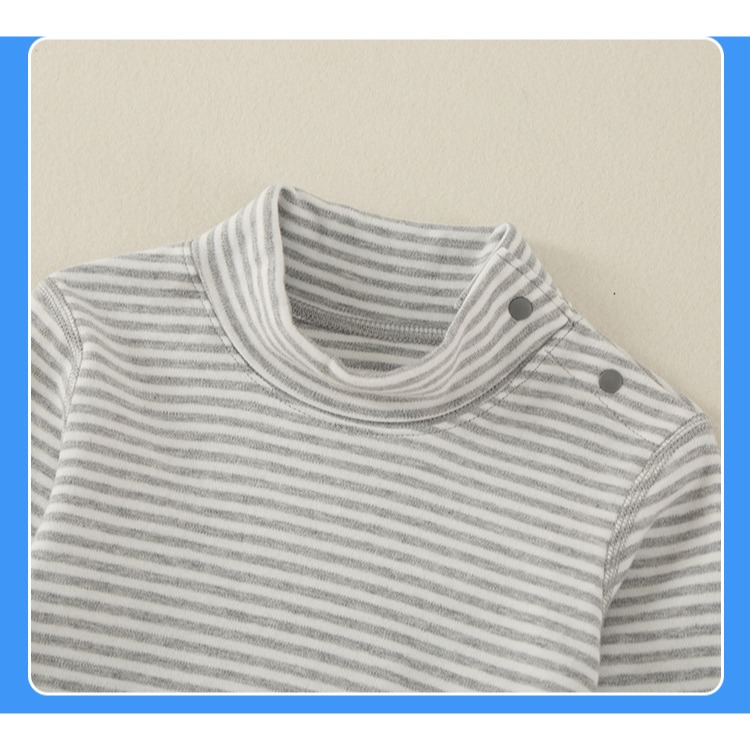 預購款C187/兒童高領打底衫純棉秋冬保暖男童女童中領T卹寶寶半高領秋衣上衣-細節圖10