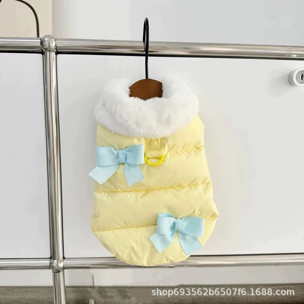 預購款C210/狗狗蝴蝶結棉衣寵物-規格圖6