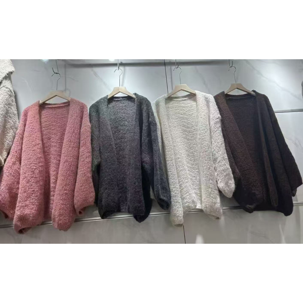 預購款C219/YUNSHU軟糯韓系羊駝絨針織慵懶風氣質毛衣外套-細節圖7