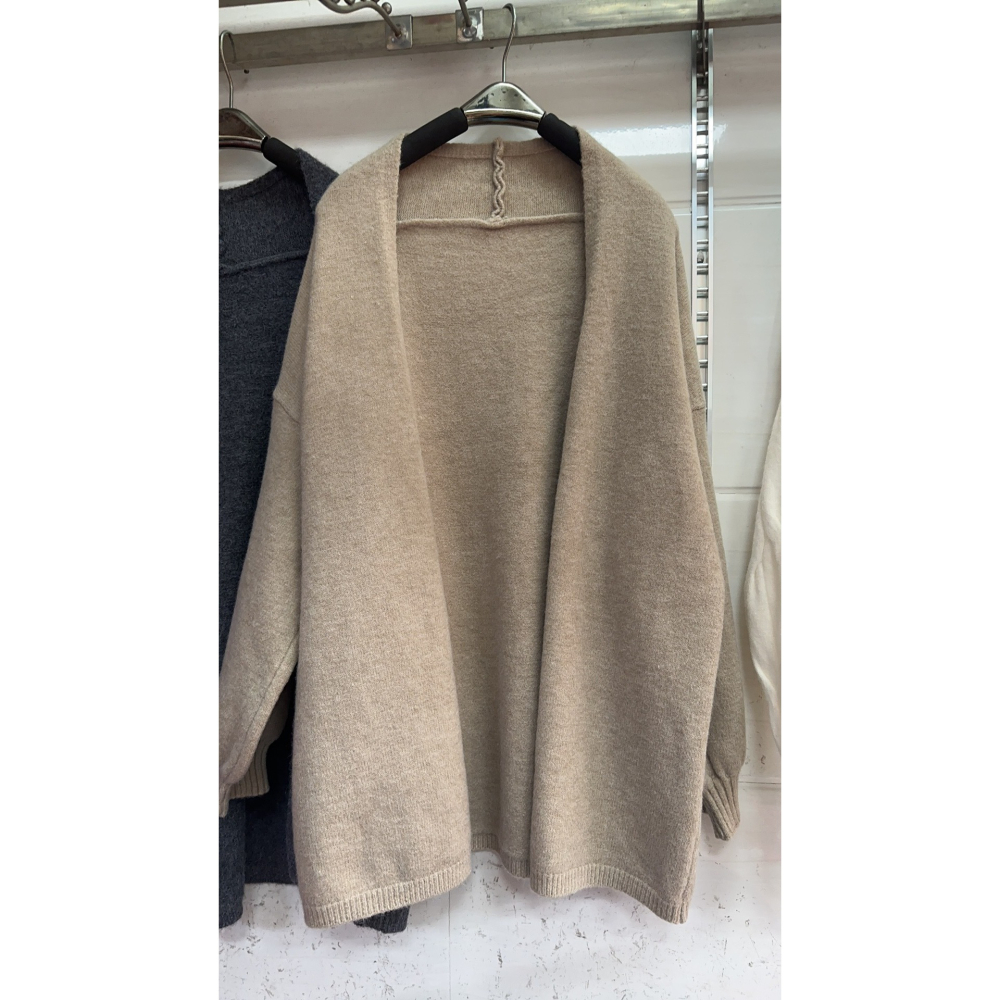 預購款C220/YUNSHU秋冬新款寬鬆外套女韓系慵懶溫柔風毛衣開襟針織衫外搭-細節圖5