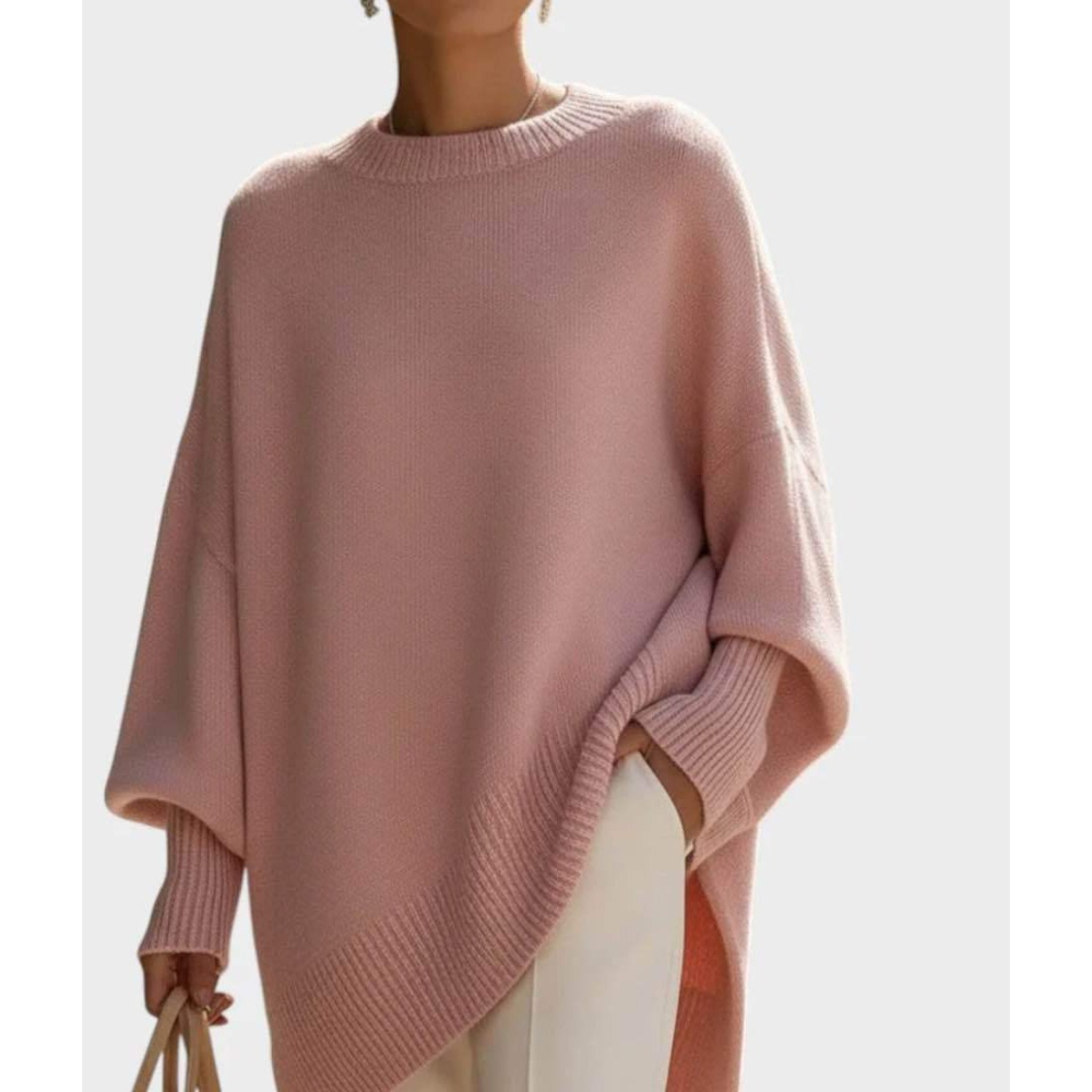 預購款C251/秋冬圓領套頭寬鬆針織衫-細節圖5