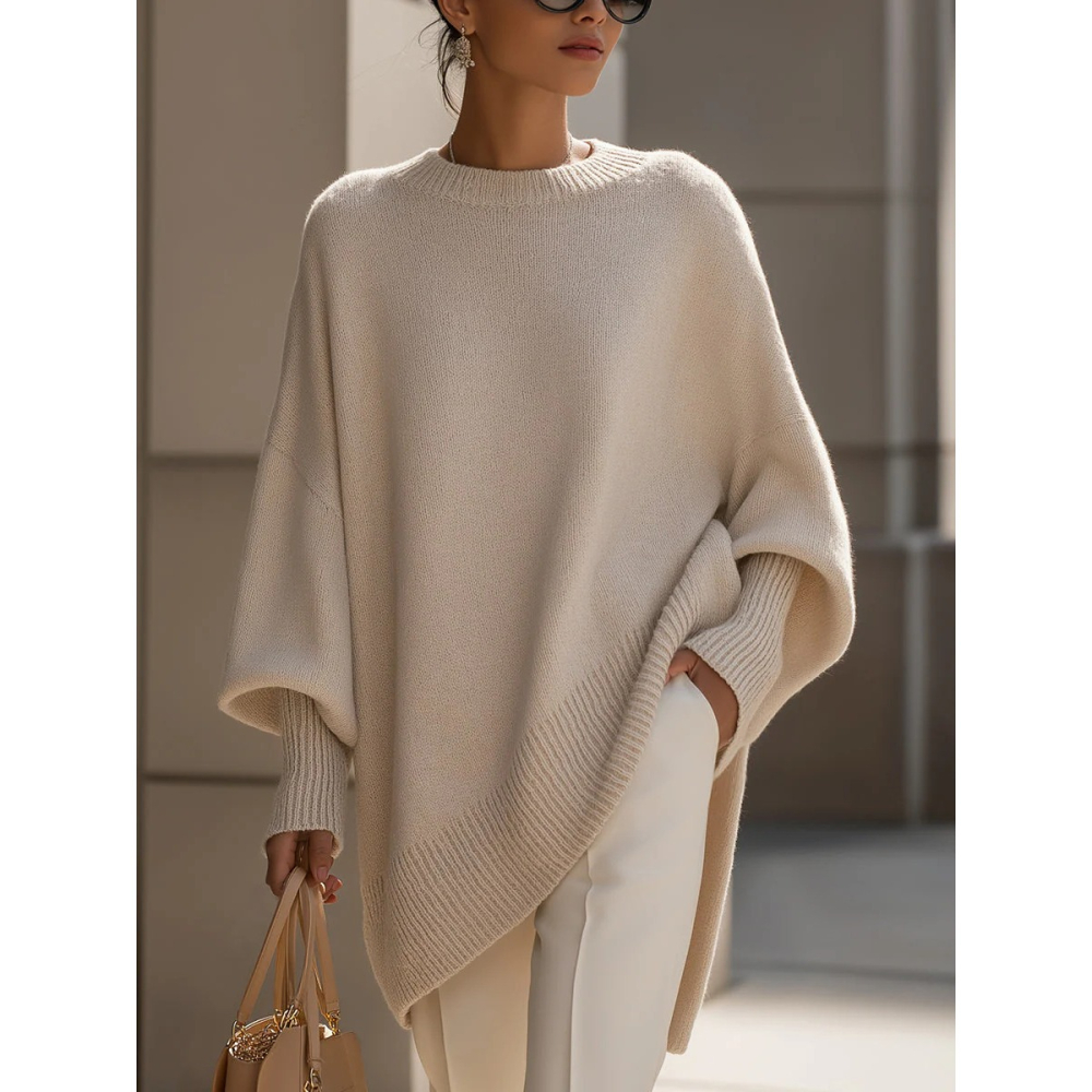 預購款C251/秋冬圓領套頭寬鬆針織衫-細節圖6