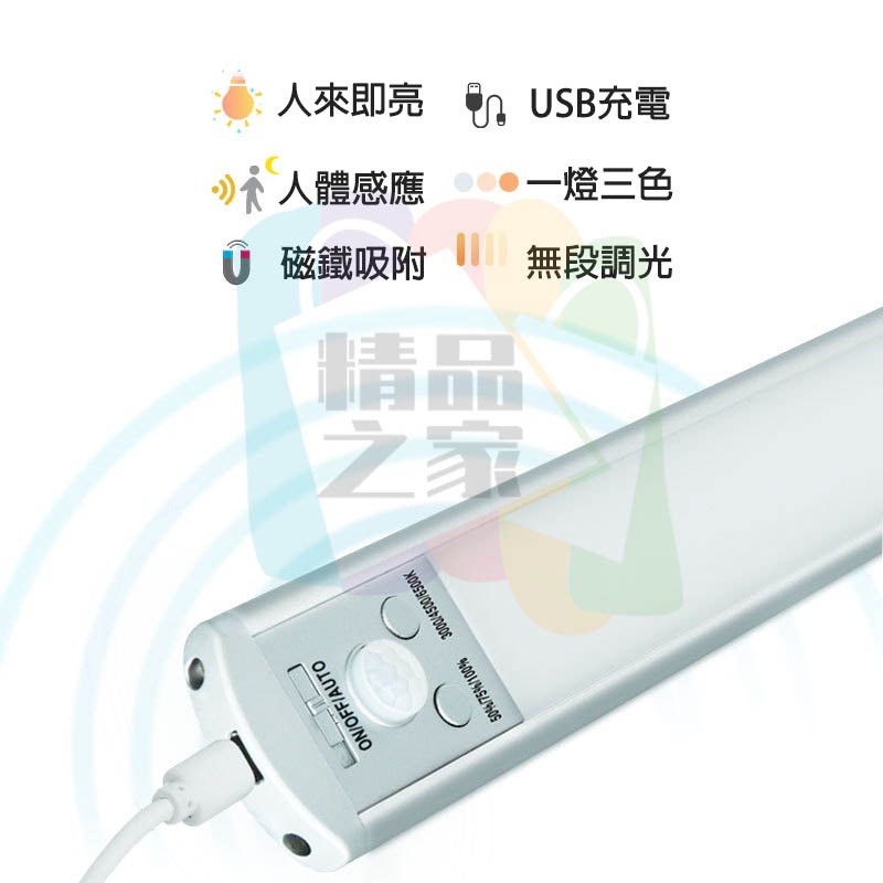 【台灣出貨】磁吸LED感應燈 超薄感應燈 櫥櫃燈 衣櫃燈 小夜燈 雙色感應燈 磁吸感應燈 人體感應燈 走廊燈 冰箱燈-細節圖2