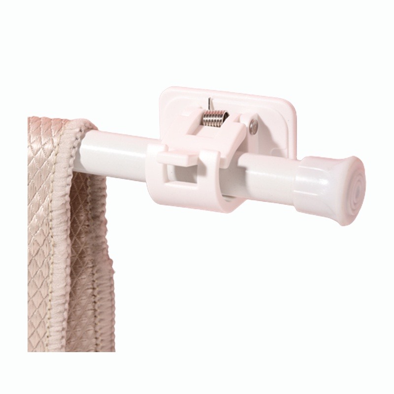 【台灣出貨】 窗簾桿固定夾 門簾桿固定夾 浴簾桿掛架 自黏式窗簾桿夾 圓桿夾 免打孔夾子 伸縮桿固定夾 2入裝 開立發票-細節圖2