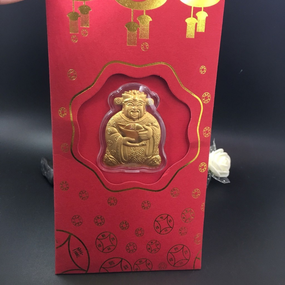 【台灣出貨】財神爺金幣 開運 財神爺紅包 春節 小禮品 金箔金幣 金財神紅包 新年賀歲 開運紅包 壓歲紅包-細節圖6