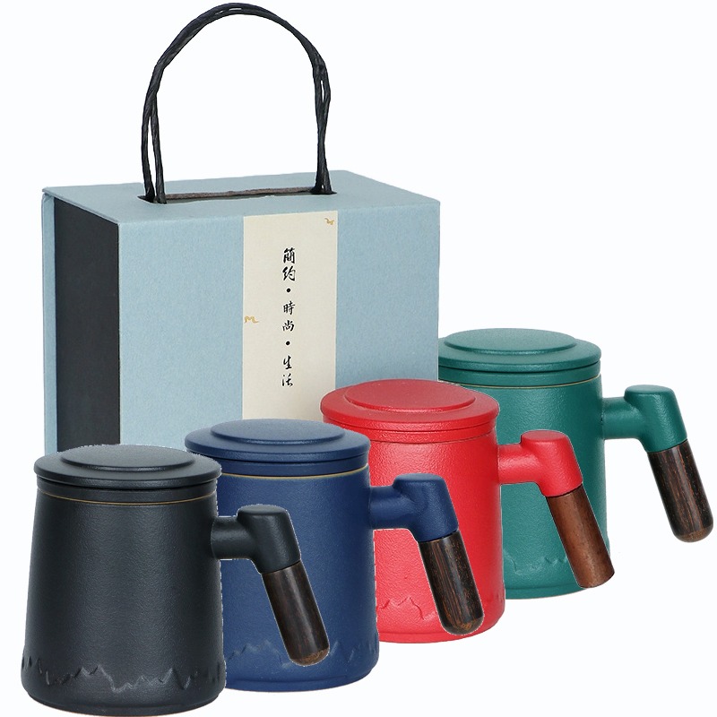 【台灣出貨】 陶瓷泡茶杯 茶水分離泡茶杯 陶瓷杯 泡茶杯禮盒 陶瓷馬克杯 帶濾網茶杯 陶瓷辦公杯 陶瓷杯組 開立發票-細節圖2