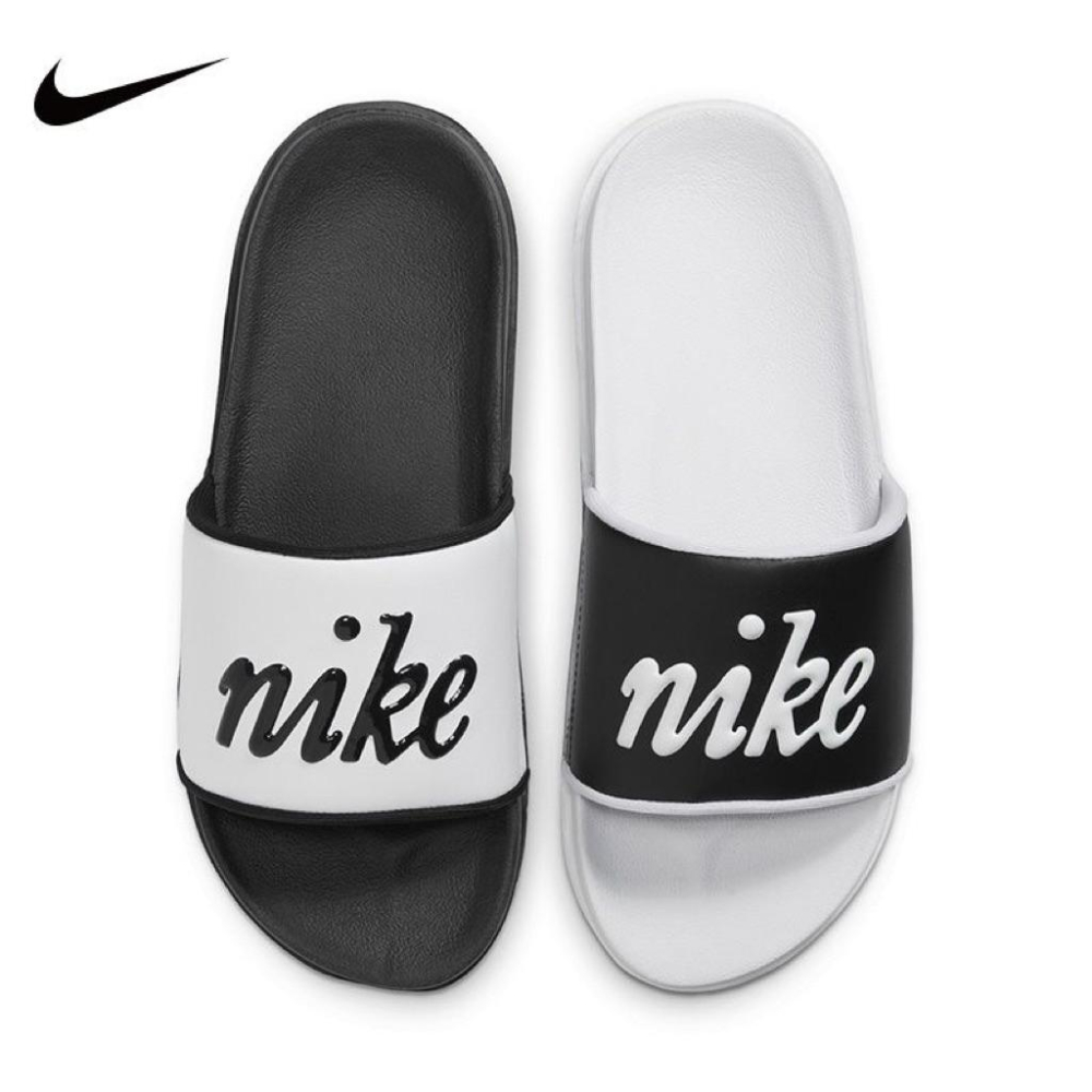 有泰正品Nike Offcourt 軟底情侶拖鞋黑，粉，紫，藍-細節圖2