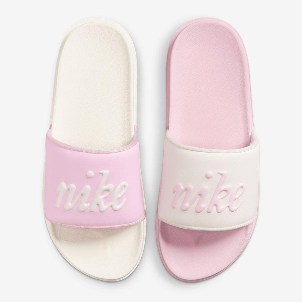 有泰正品Nike Offcourt 軟底情侶拖鞋黑，粉，紫，藍-細節圖4