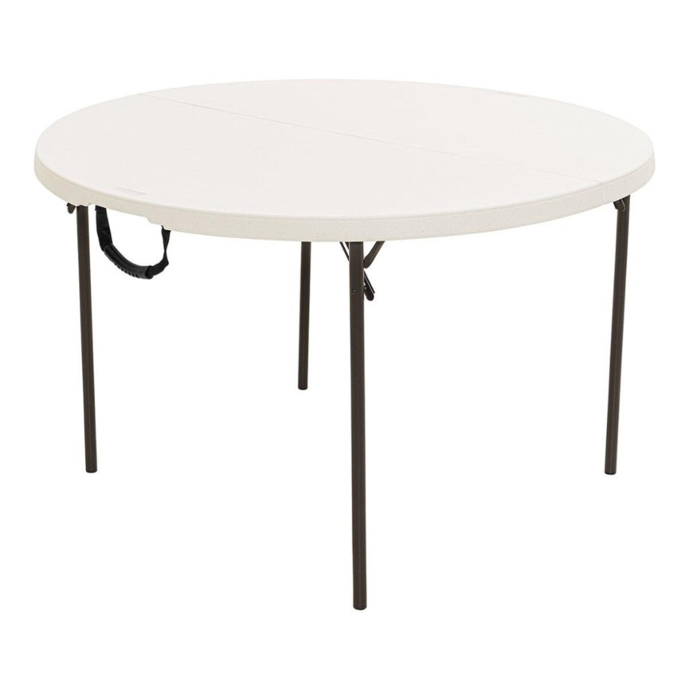 48吋平面式折疊桌/露營餐桌/會議摺疊桌/大圓桌/圓形摺疊桌 樣品福利品出清-細節圖2