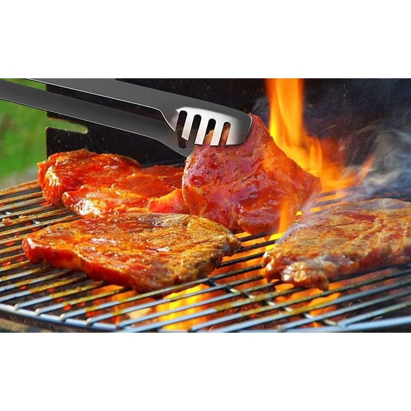 15件套不鏽鋼燒烤工具 不鏽鋼烤肉工具15件套裝  烤肉露營必備烤肉野炊工具組 烤肉夾 醬料刷 刀子-細節圖6