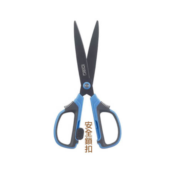 COX 三燕 高級可鎖式不沾黏安全剪刀 S-270 剪刀 不沾黏剪刀 可鎖式剪刀-細節圖2