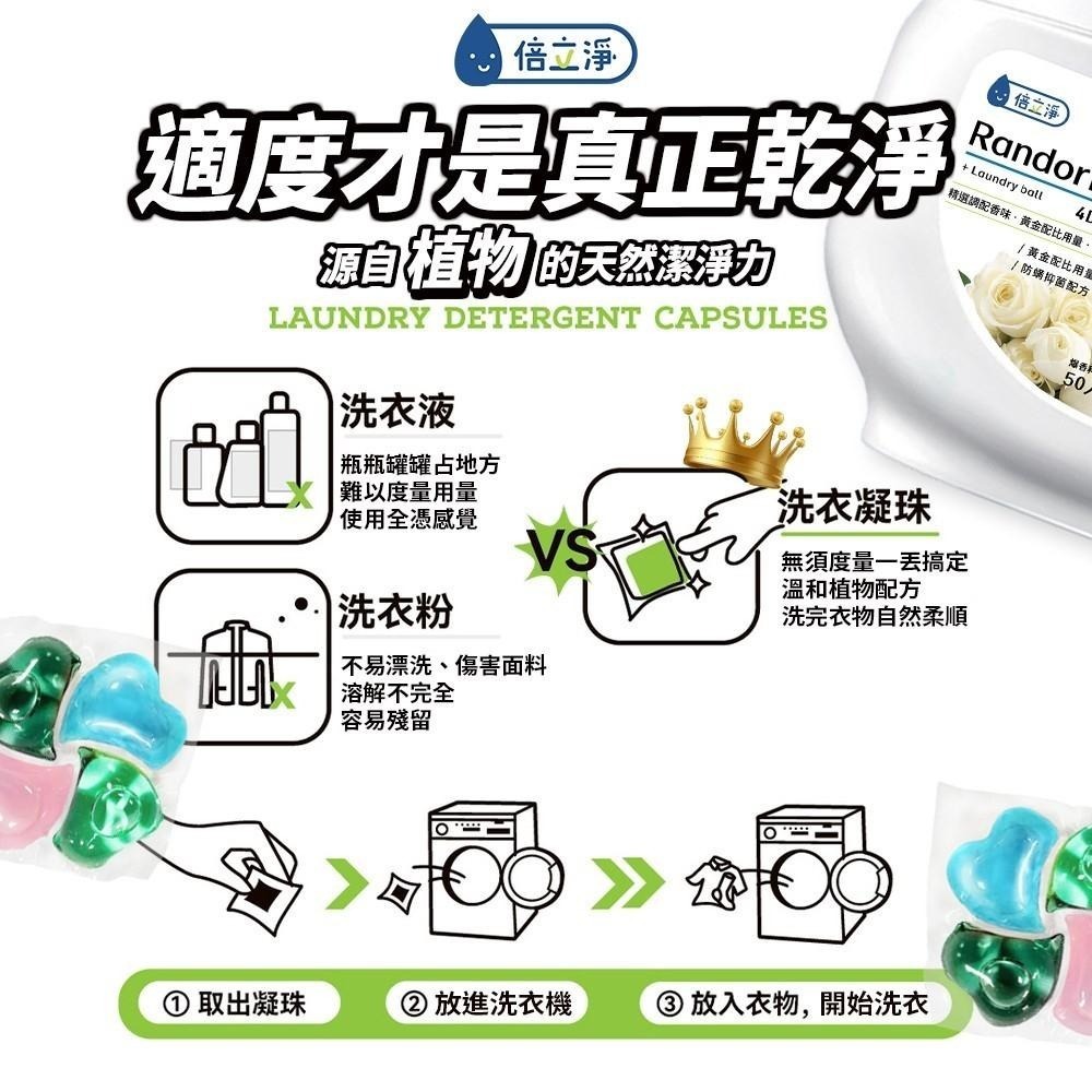 倍立淨 4D抑菌洗衣膠球 超濃縮  50顆盒裝 洗衣球-細節圖4