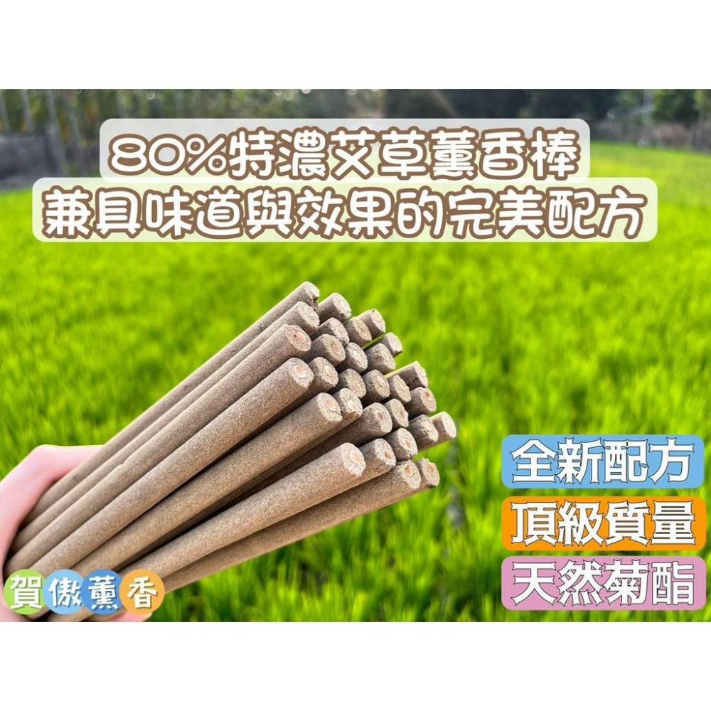 🌿艾草薰香棒 ✨天然新配方 60支箱裝 戶外必備品 居家 露營 海釣 野餐 艾草蚊香-細節圖8