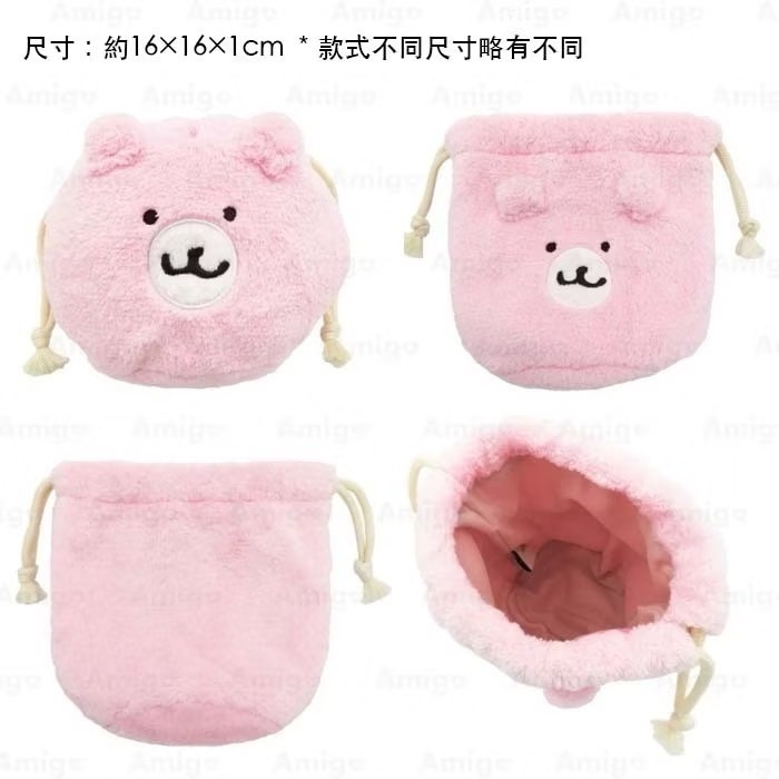 現貨✨日本🇯🇵Chiikawa 吉伊卡哇束口袋  小八貓 小桃鼠 古本屋 獅薩 粉紅熊-細節圖4