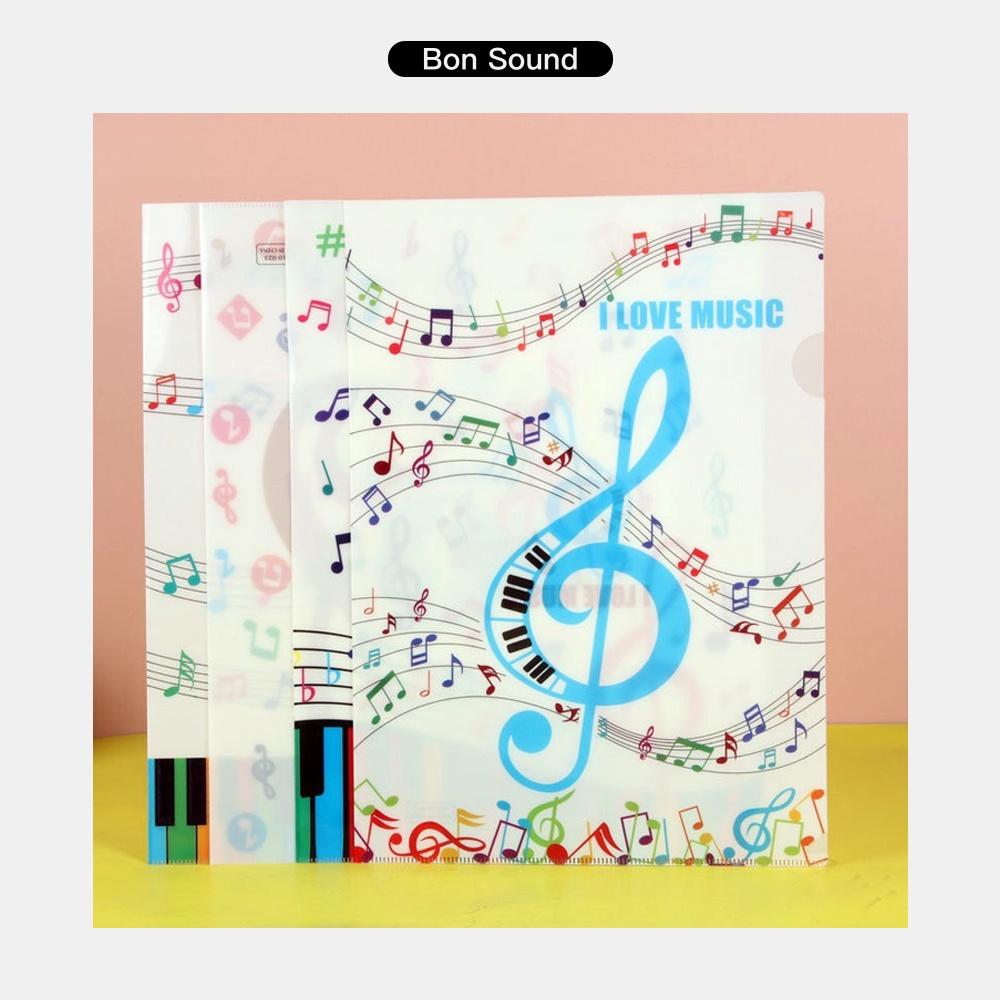 【BS】開發票 L夾 『一組4入』音符文件夾 直式 文件夾 資料夾 音樂文具 獎品 禮物 譜夾-細節圖2