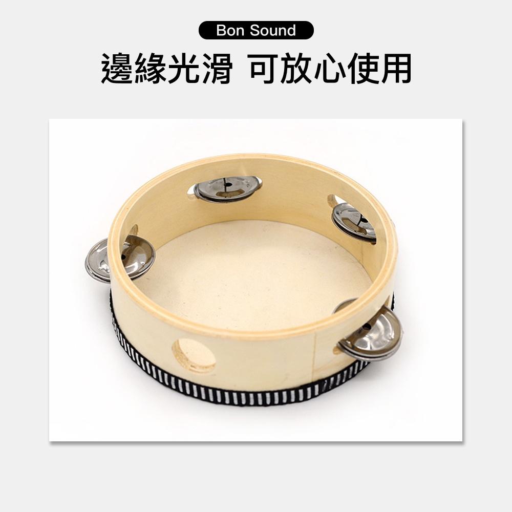 【BS】 開發票 原木鈴鼓 木框鈴鼓 單排鈴片 10吋 8吋 6吋 4吋 鈴鼓 原木框 ORFF 奧福 奧福樂器-細節圖3