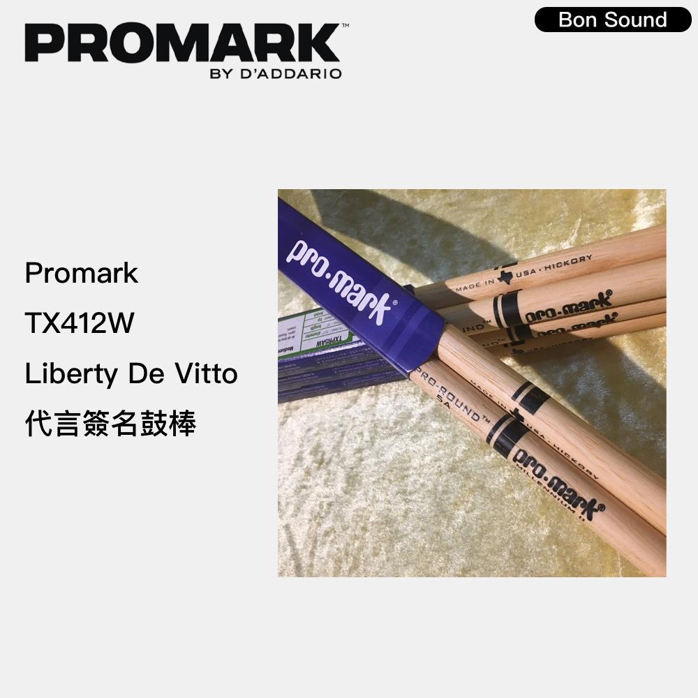 【BS】原廠公司貨 Promark TX412W 胡桃木 美國製 Liberty De Vitto 簽名 鼓棒 爵士鼓棒-細節圖2