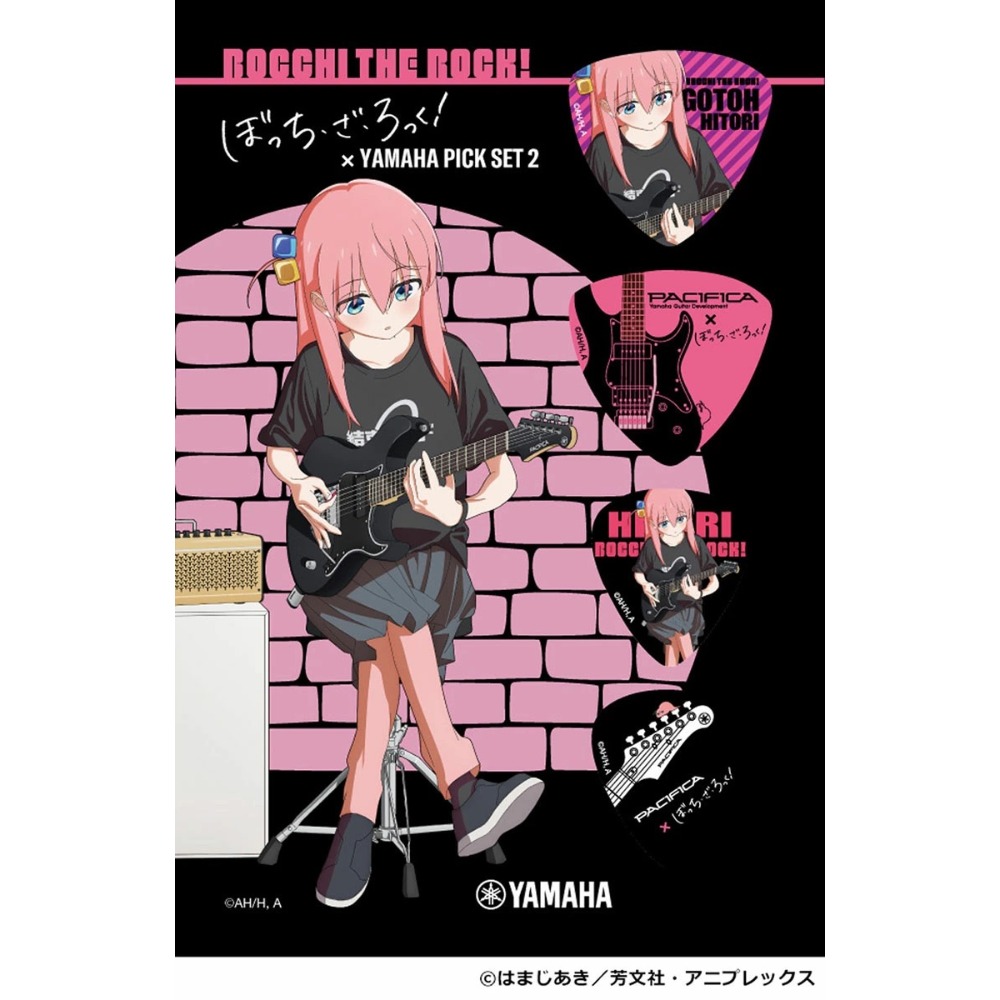 正版授權聯名 孤獨搖滾 YAMAHA 聯名款 彈片組 Pick 撥片 (一組四片) 後藤一里 日本製造 彈片-規格圖1